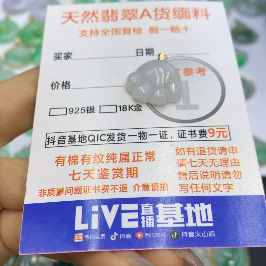 翡翠颈饰未镶嵌翡翠