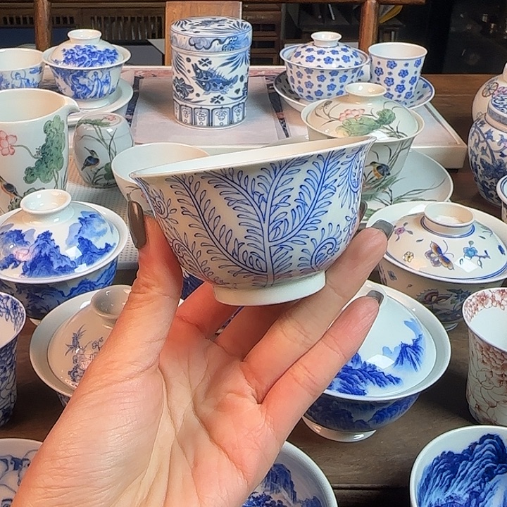 名窑口 竹林草堂主人杯放漏