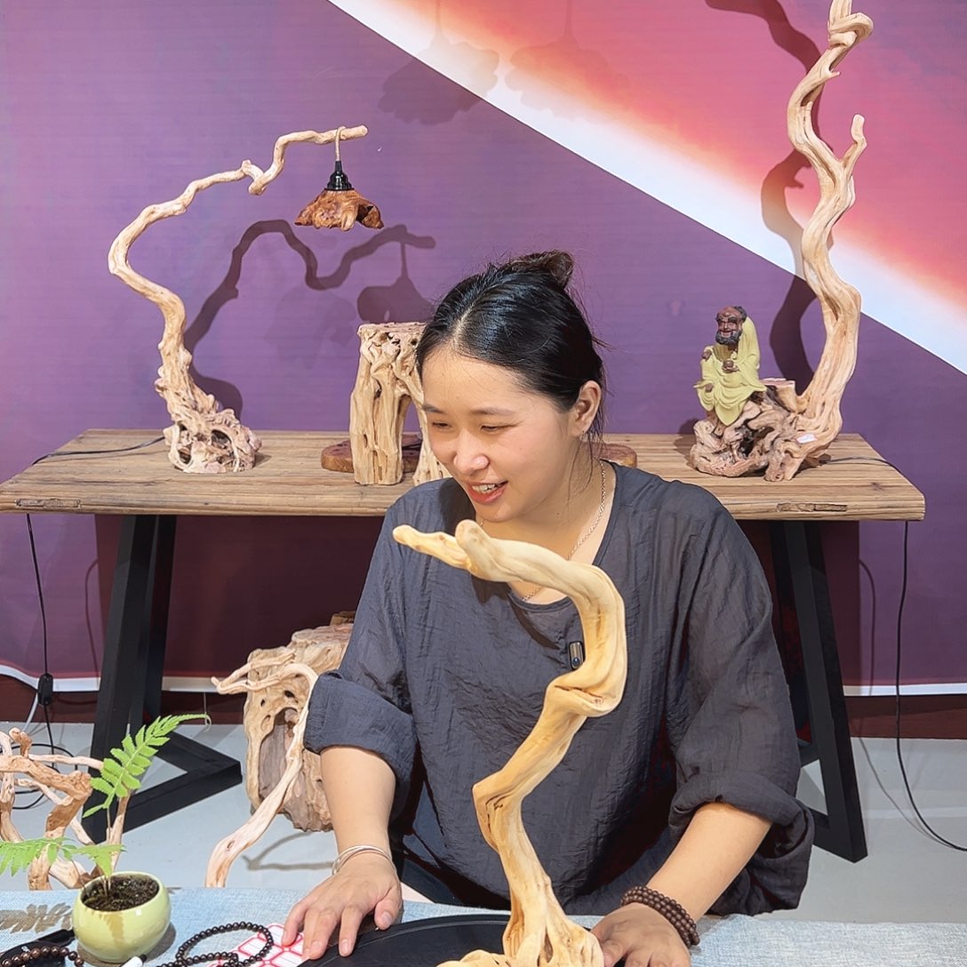 短***肥天然杜鹃根根艺摆件