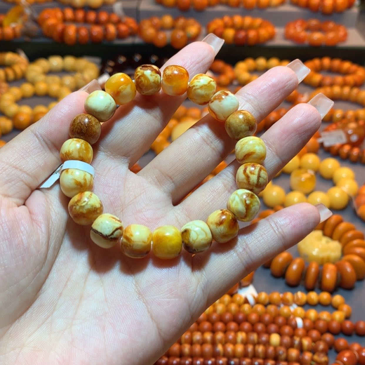 【闪购商品】未镶嵌蜜蜡手串高****。蜜蜡手串