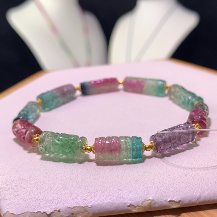 双色碧玺手链未镶嵌