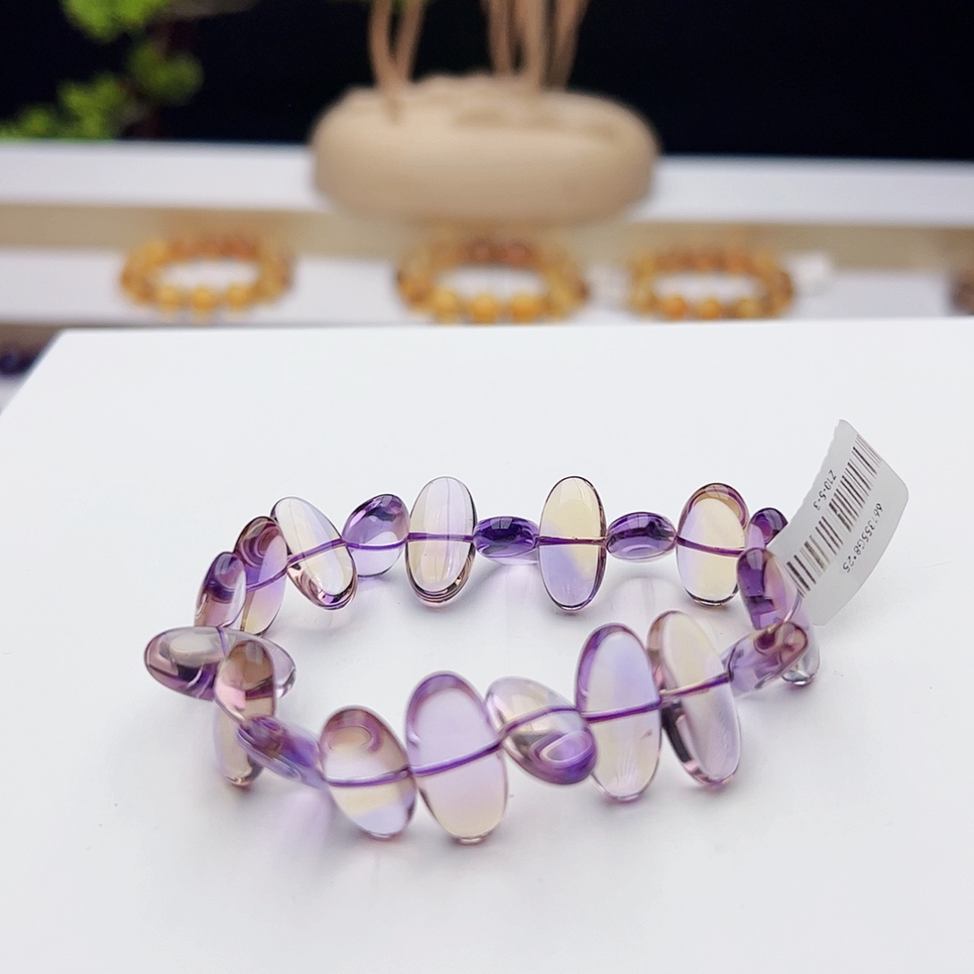 未镶嵌手链水晶紫黄晶手牌