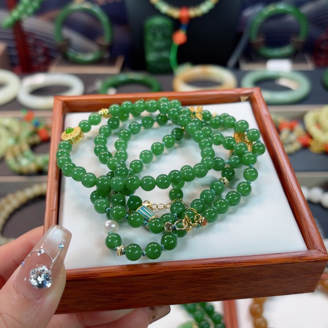 和田玉未镶嵌手链大*