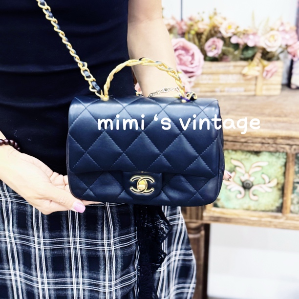 99新 Chanel/香奈儿 黑金手柄方胖子（25年）