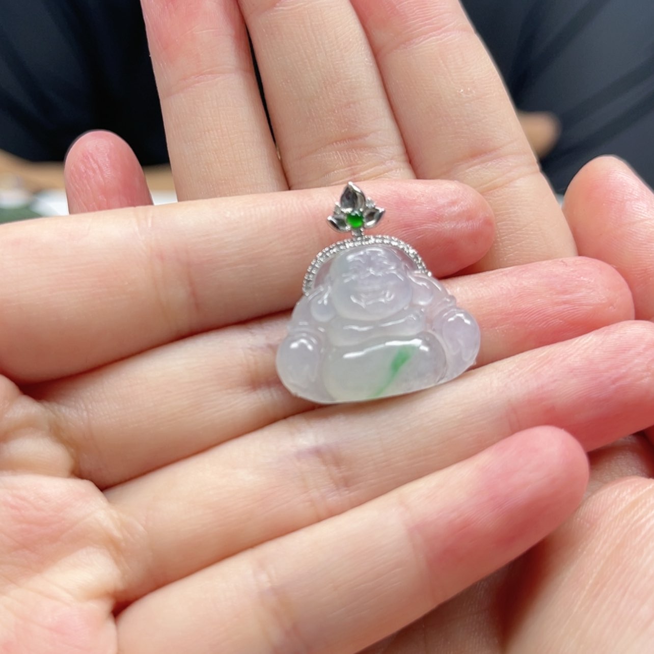 【闪购商品】翡翠18K金镶嵌颈饰天然