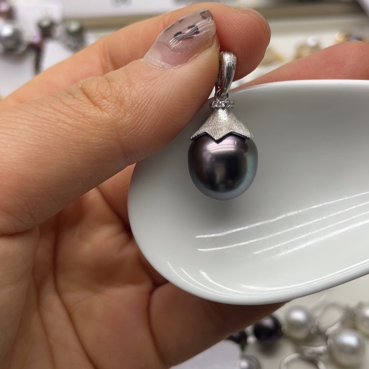 海水珍珠吊坠(不含链)银S925镶嵌