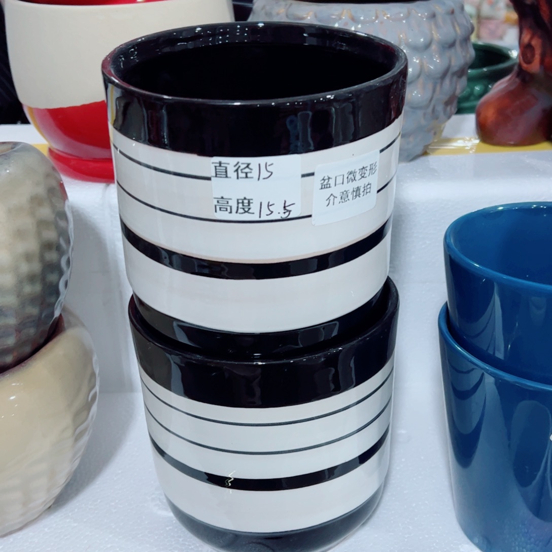 有孔，陶瓷花盆满10米包邮发货