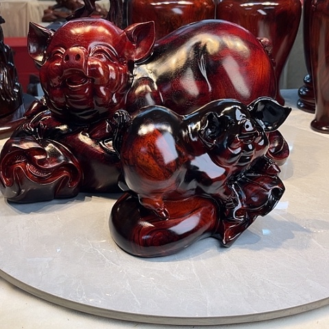 叶***木桌面工艺品摆件