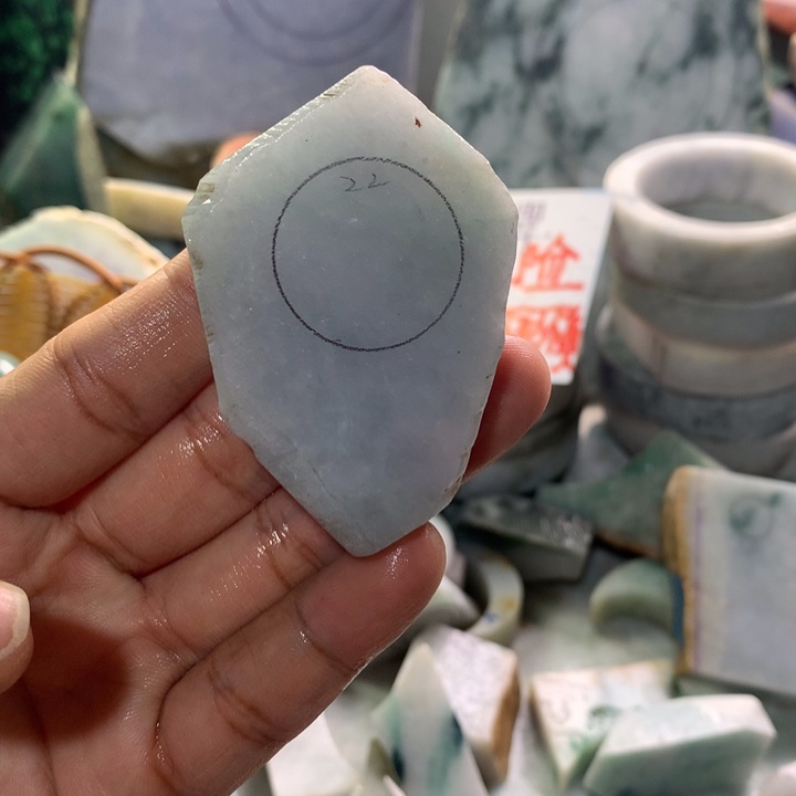 翡翠裸石天然翡翠平安扣料子11号