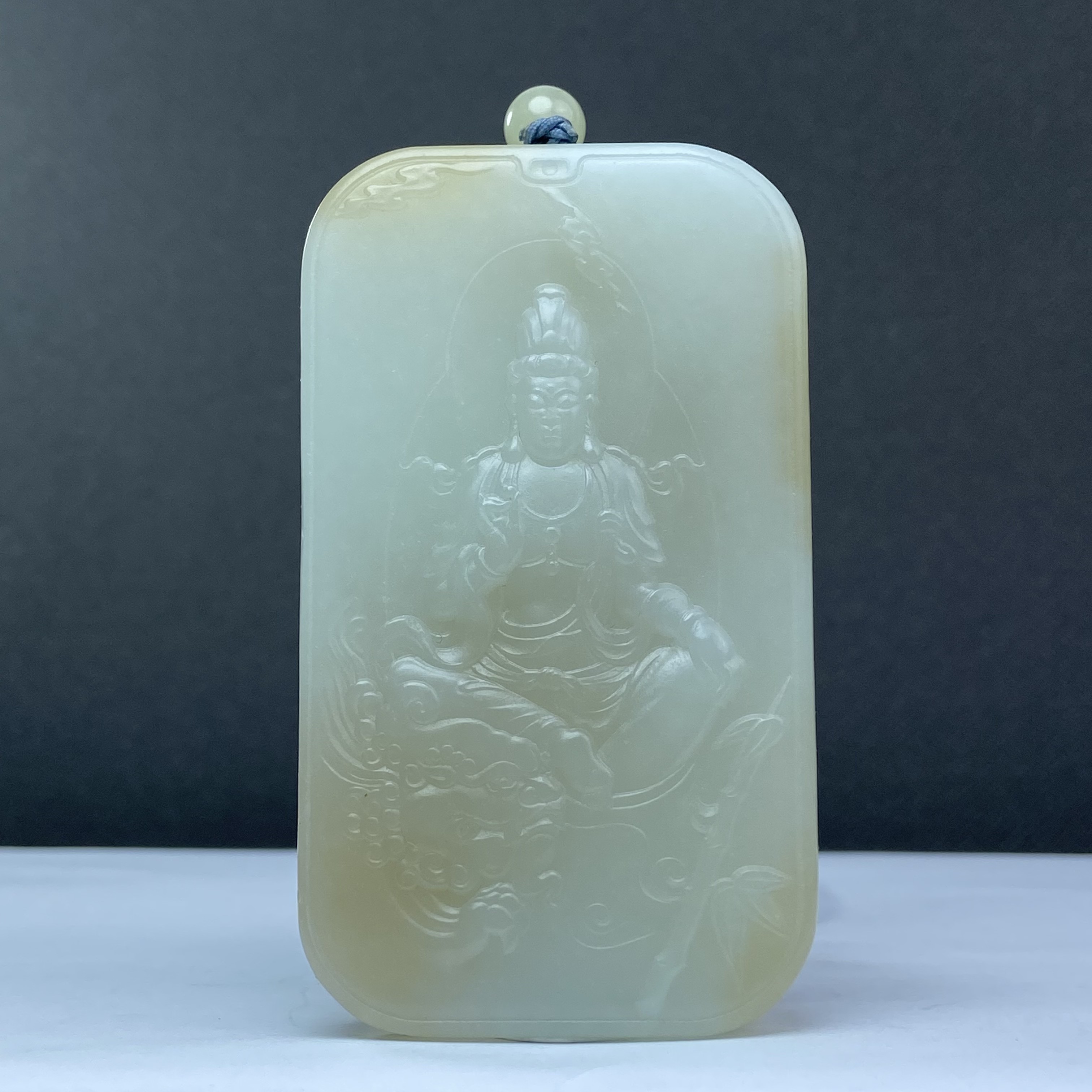 AK1086W 和田玉 糖玉普贤菩萨