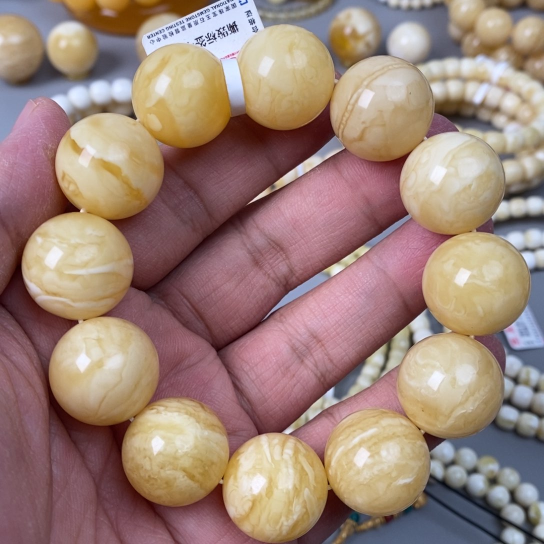 琥珀珠宝奇石未镶嵌20mm