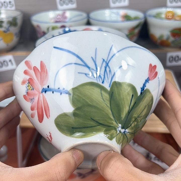 禾泥陶器手工手绘高温釉下彩陶瓷