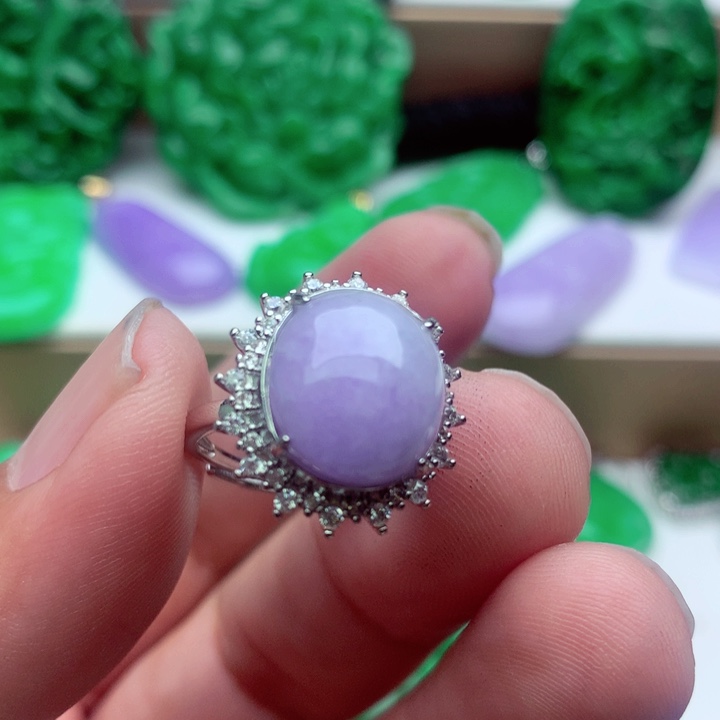 翡翠未镶嵌戒指戒指