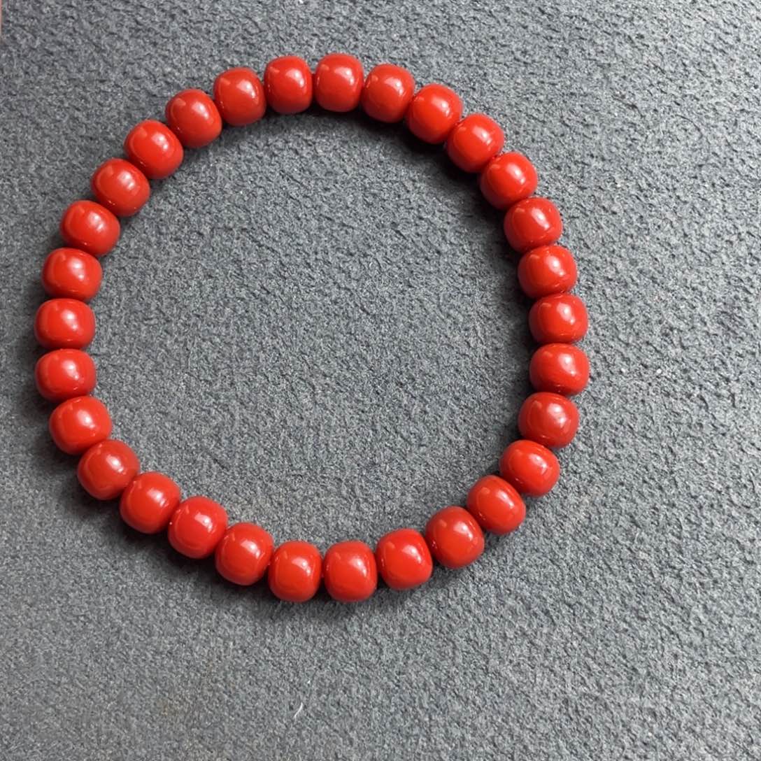 南红玛瑙未镶嵌颈饰7mm