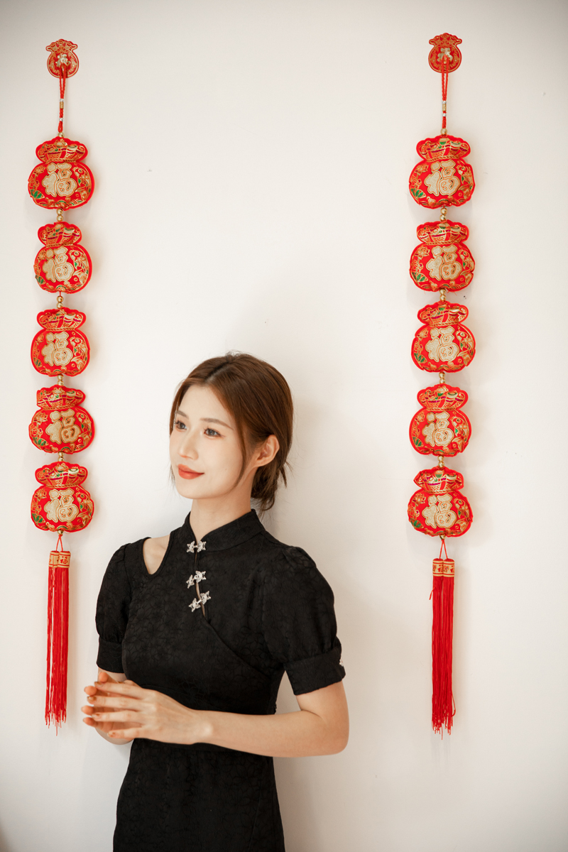 2026新年钱袋五连串挂件入室门背景墙玄关装饰品