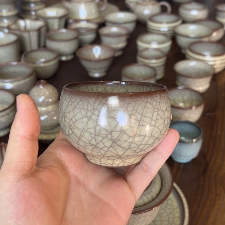 蒋加宝 传世哥窑 禅定杯