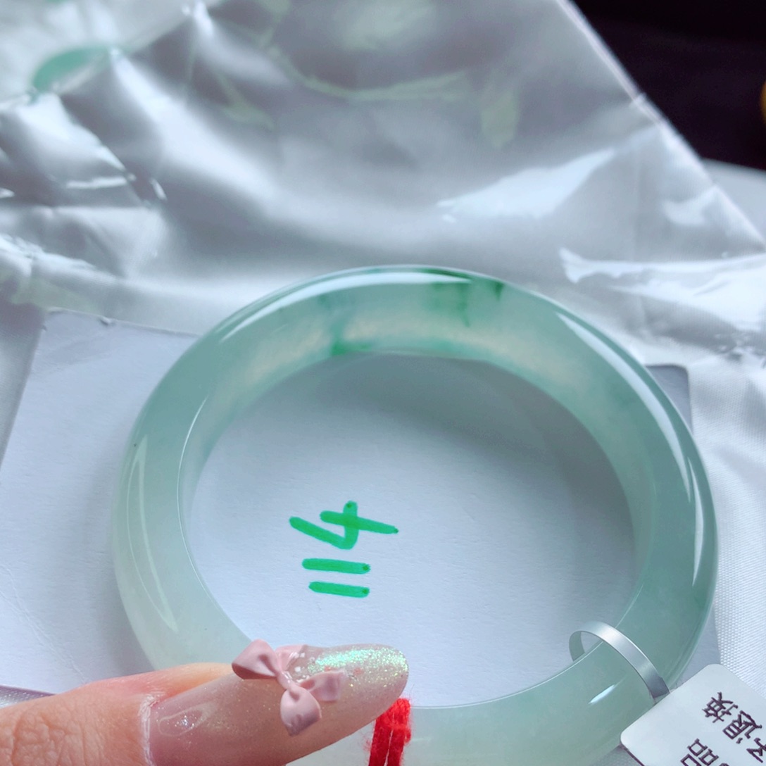 未镶嵌手镯翡翠天然缅甸翡翠A货手镯 114号