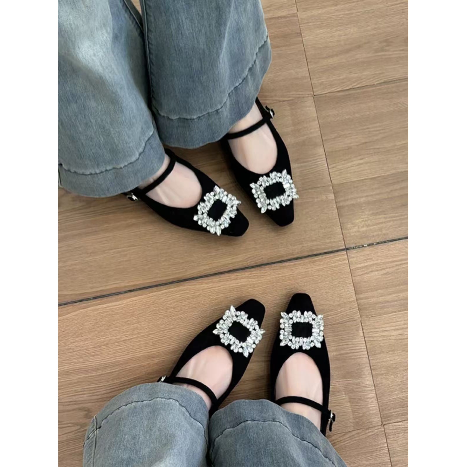 夏休闲款法式女新款百搭软底豆豆鞋单鞋821-1