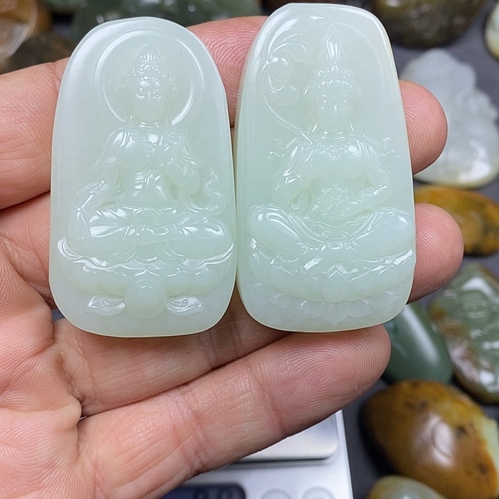 和田玉未镶嵌挂件