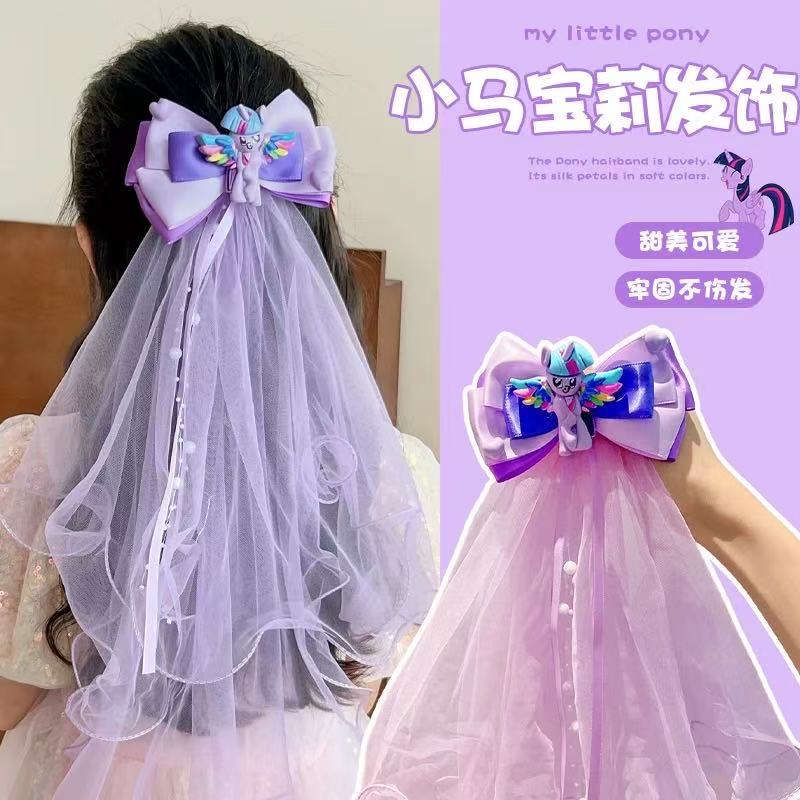原创儿童发饰发夹发绳儿童发夹女童公主超仙网纱甜美