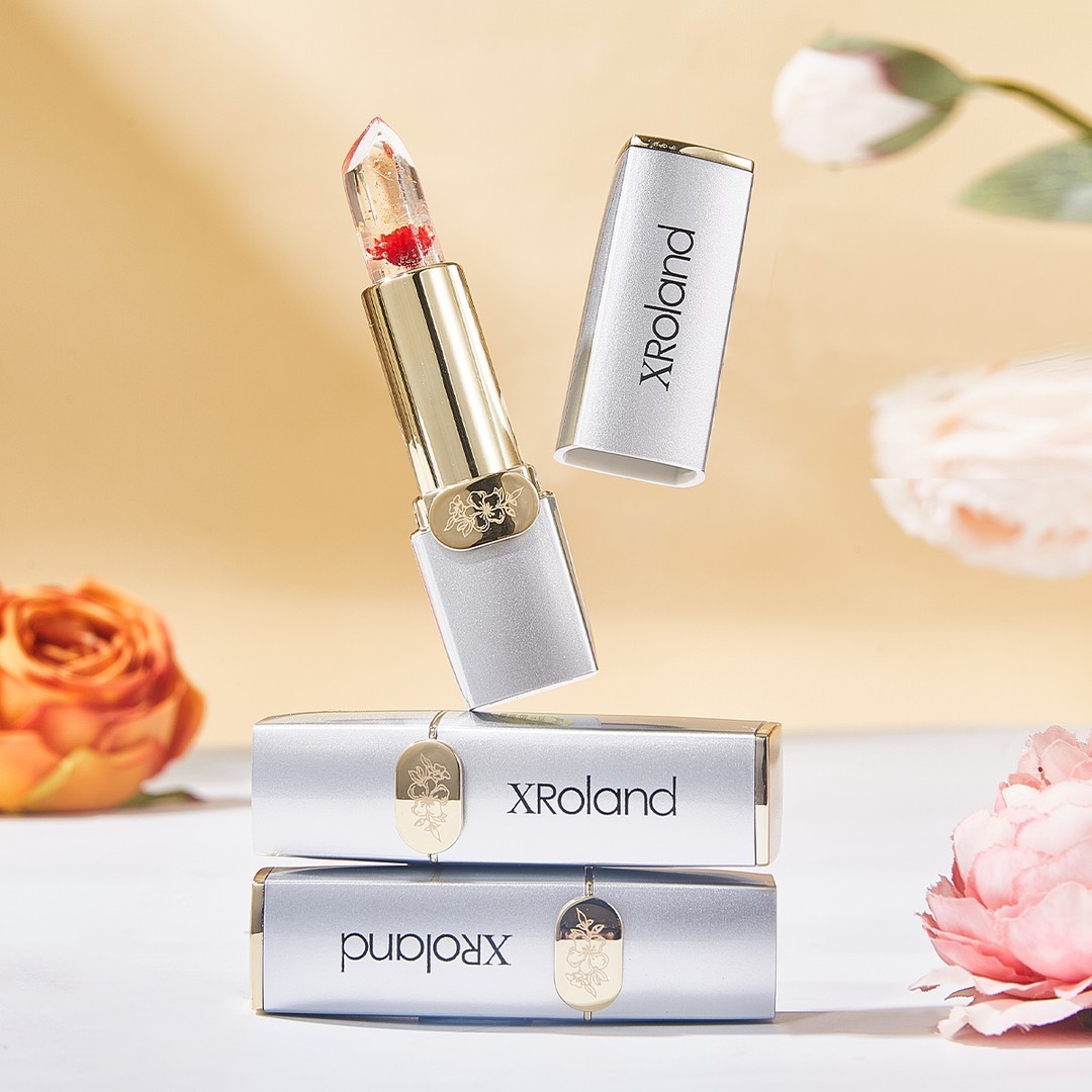 【拍2单优选发货】【多单囤】金箔果冻花瓣变色口红银管身体乳口红