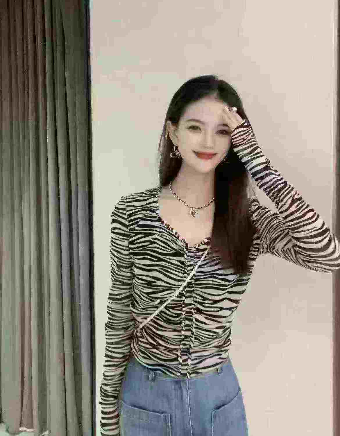 不支持退换/修身条纹长袖T恤/1300883