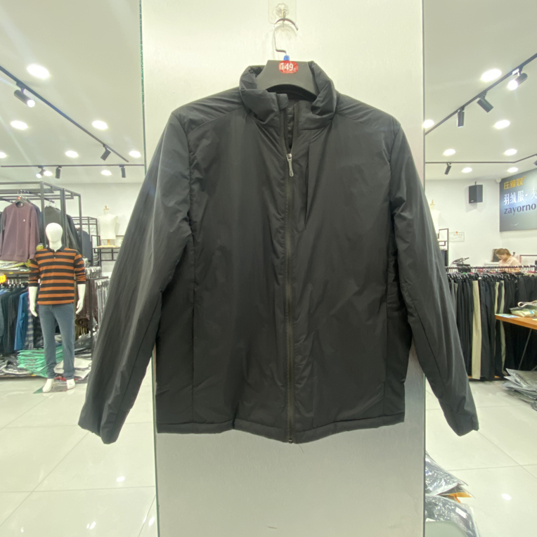 日系风冬装男士立领休闲纯色保暖棉衣棉服外套潮18556
