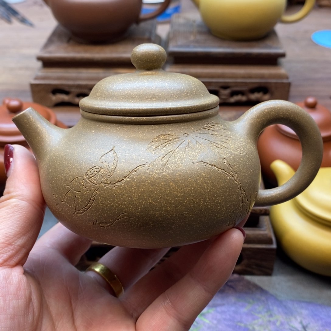 紫砂茶壶健***福容天（老青段泥）