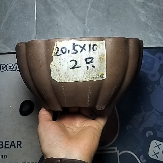 南瓜两个紫砂花盆