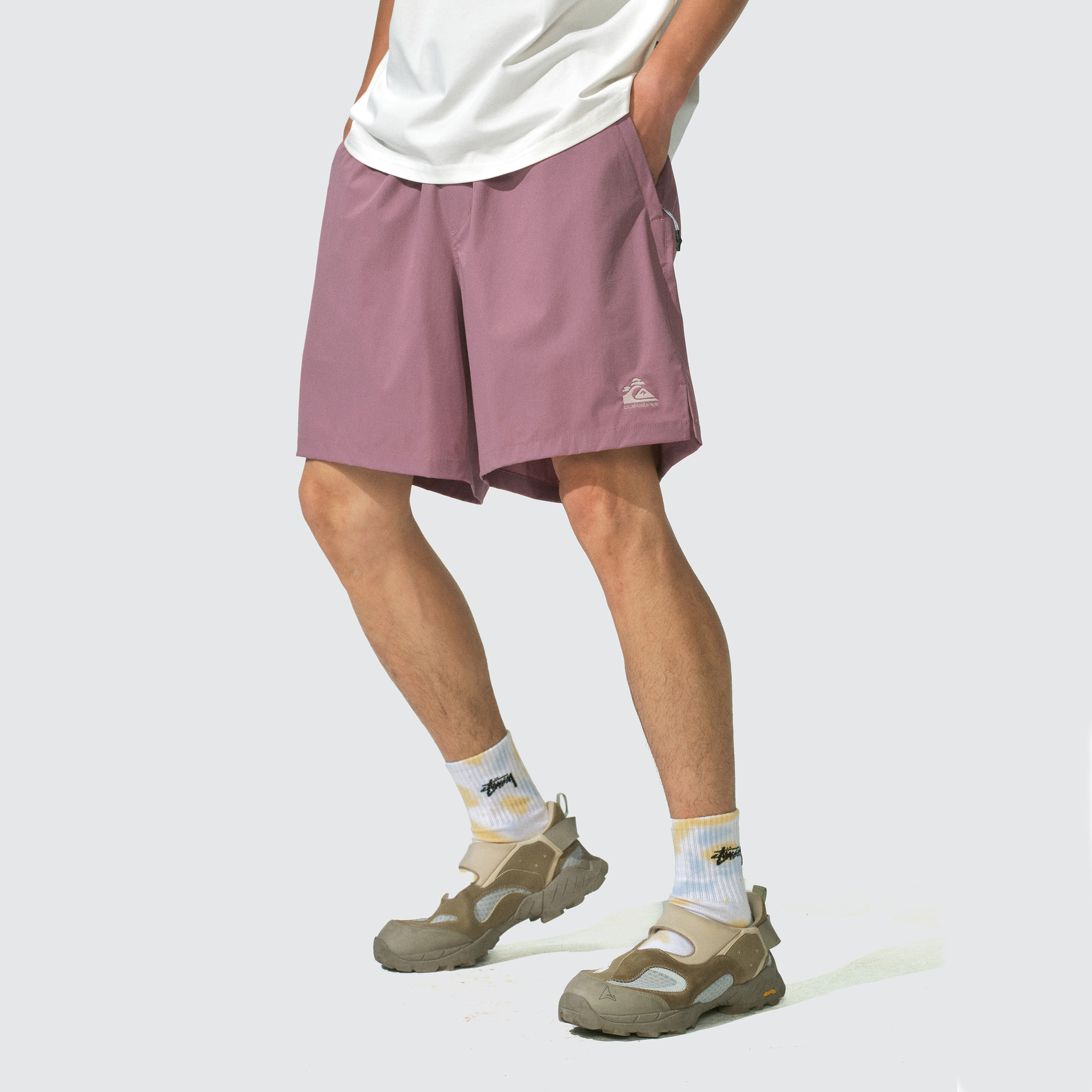 Monterest X Quiksilver联名 自收纳拼接沙滩裤