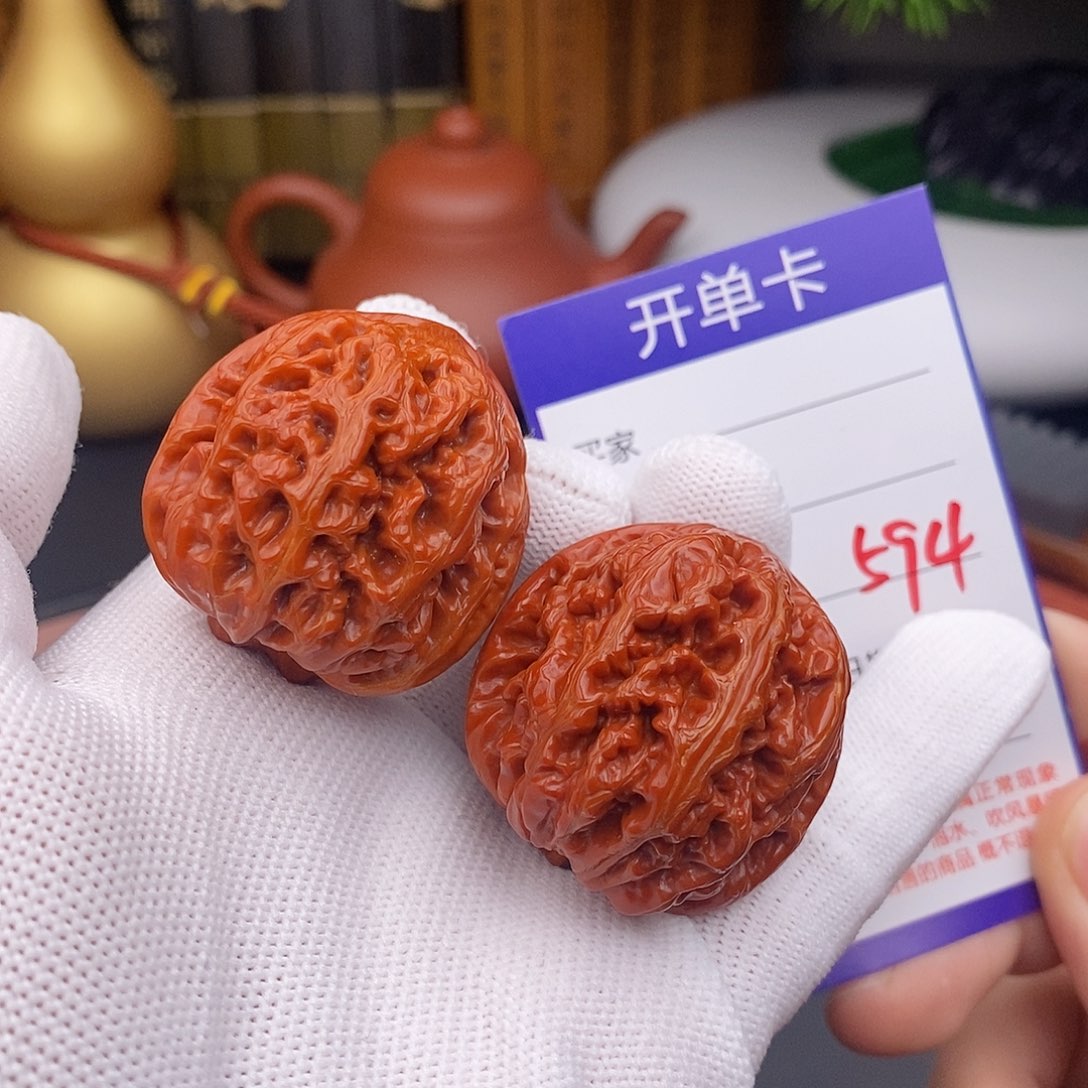 文玩核桃把件37粗筋594
