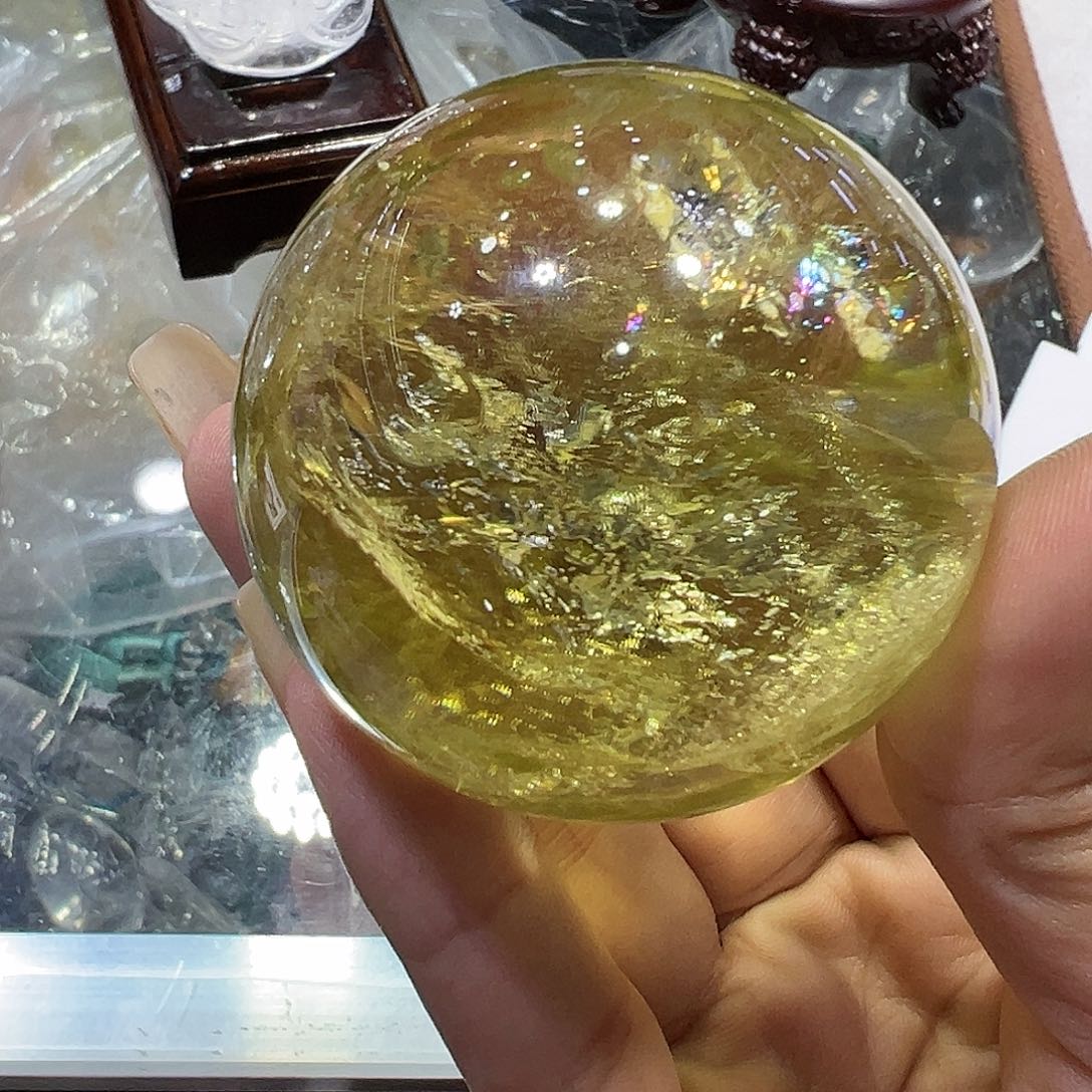 水晶水晶球摆件未镶嵌萌****丫