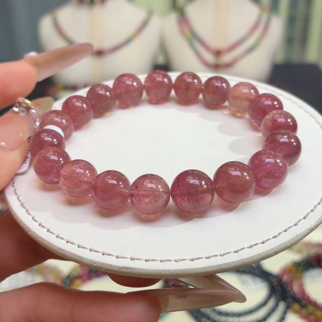 碧玺未镶嵌手链17