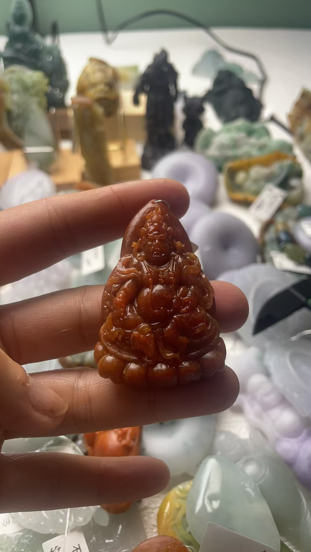 缅甸翡翠A货财神