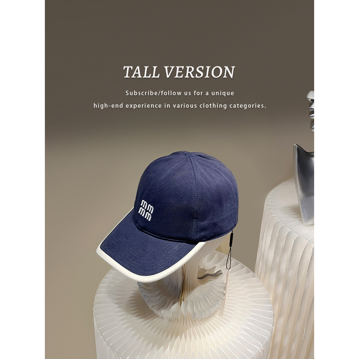 TALL VERSION/元气少女~字母刺绣徽标拼色鸭舌帽女遮阳防晒棒球帽
