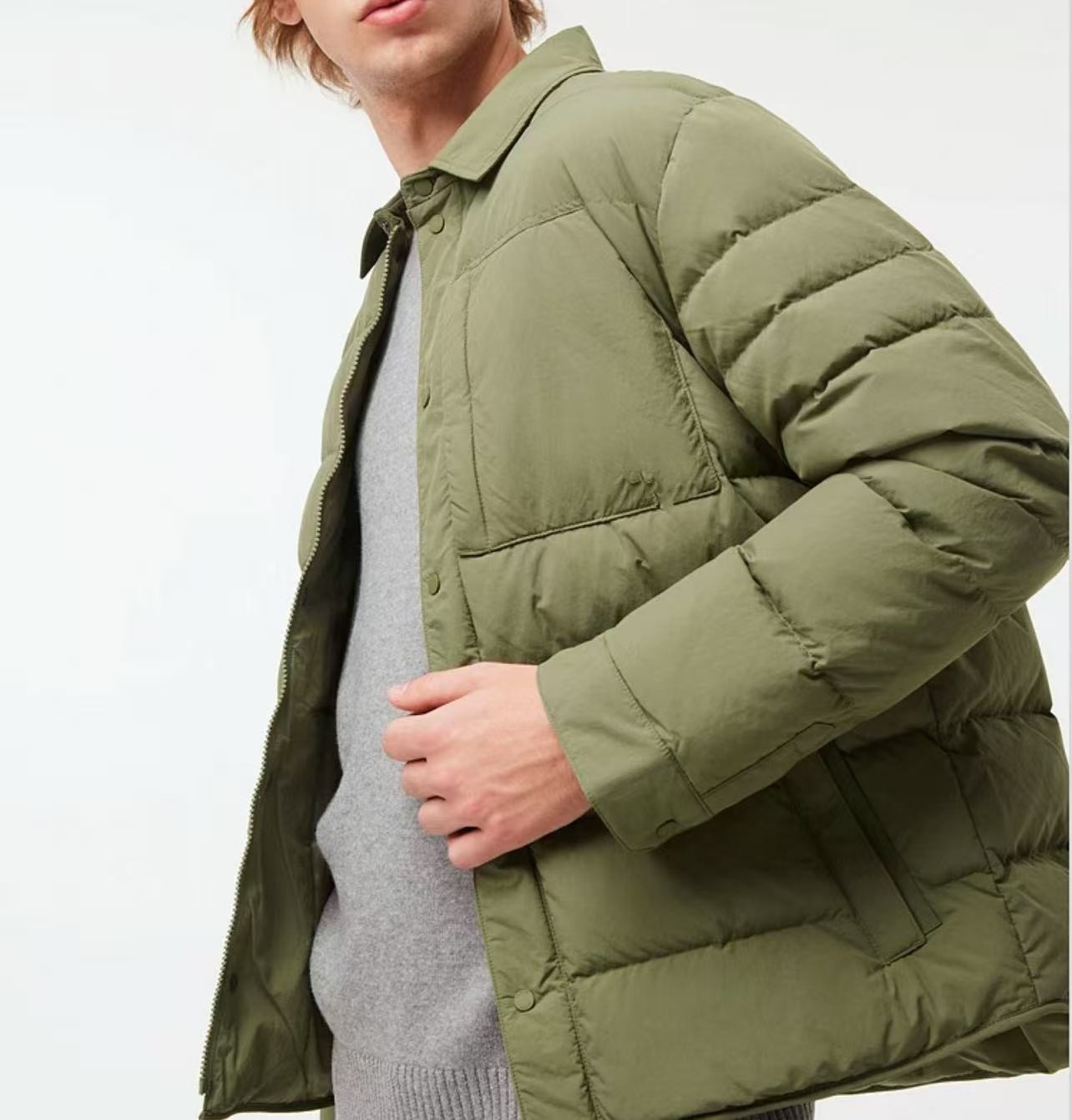 0709-翻领鹅绒羽绒服外套