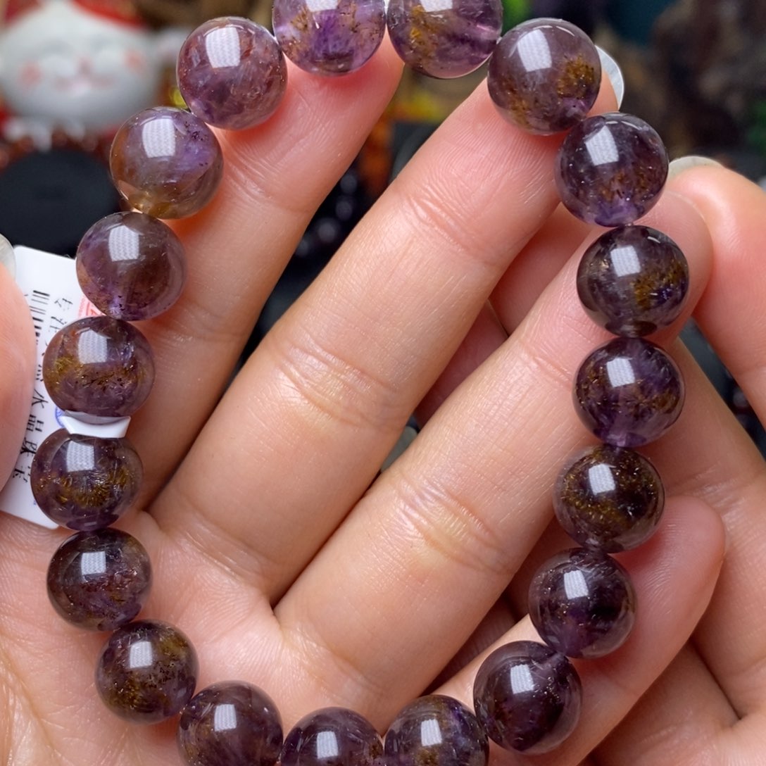 水晶A039极光烟花金多多单圈10m未镶嵌