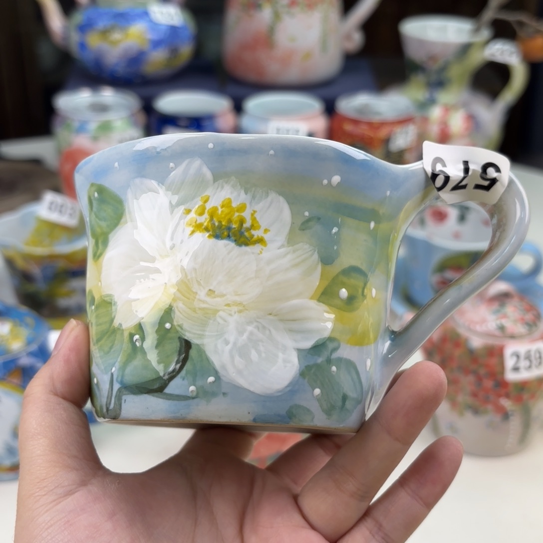 景德镇手绘高温釉下彩陶瓷茶具