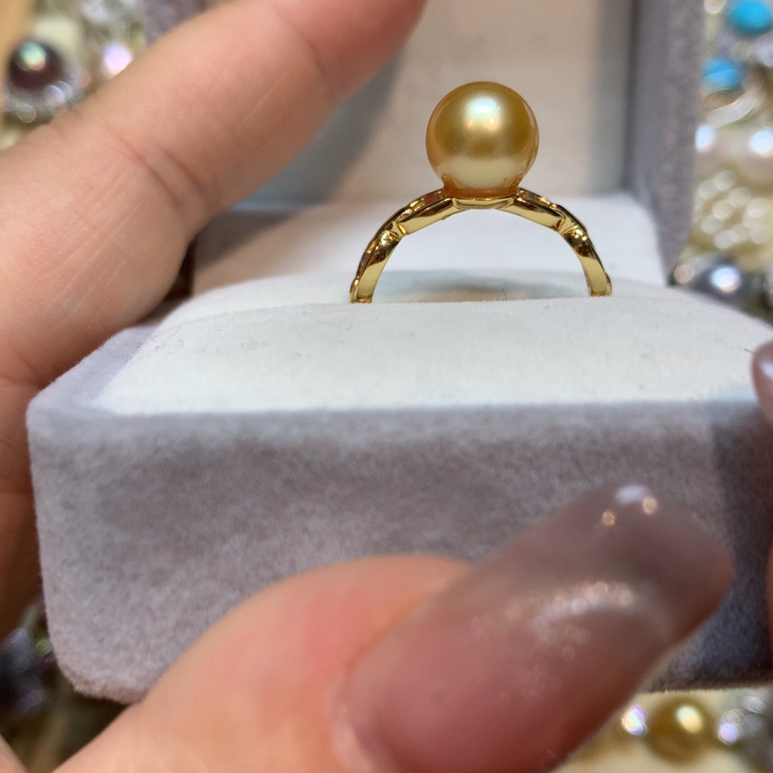 海水珍珠戒指银S925镶嵌