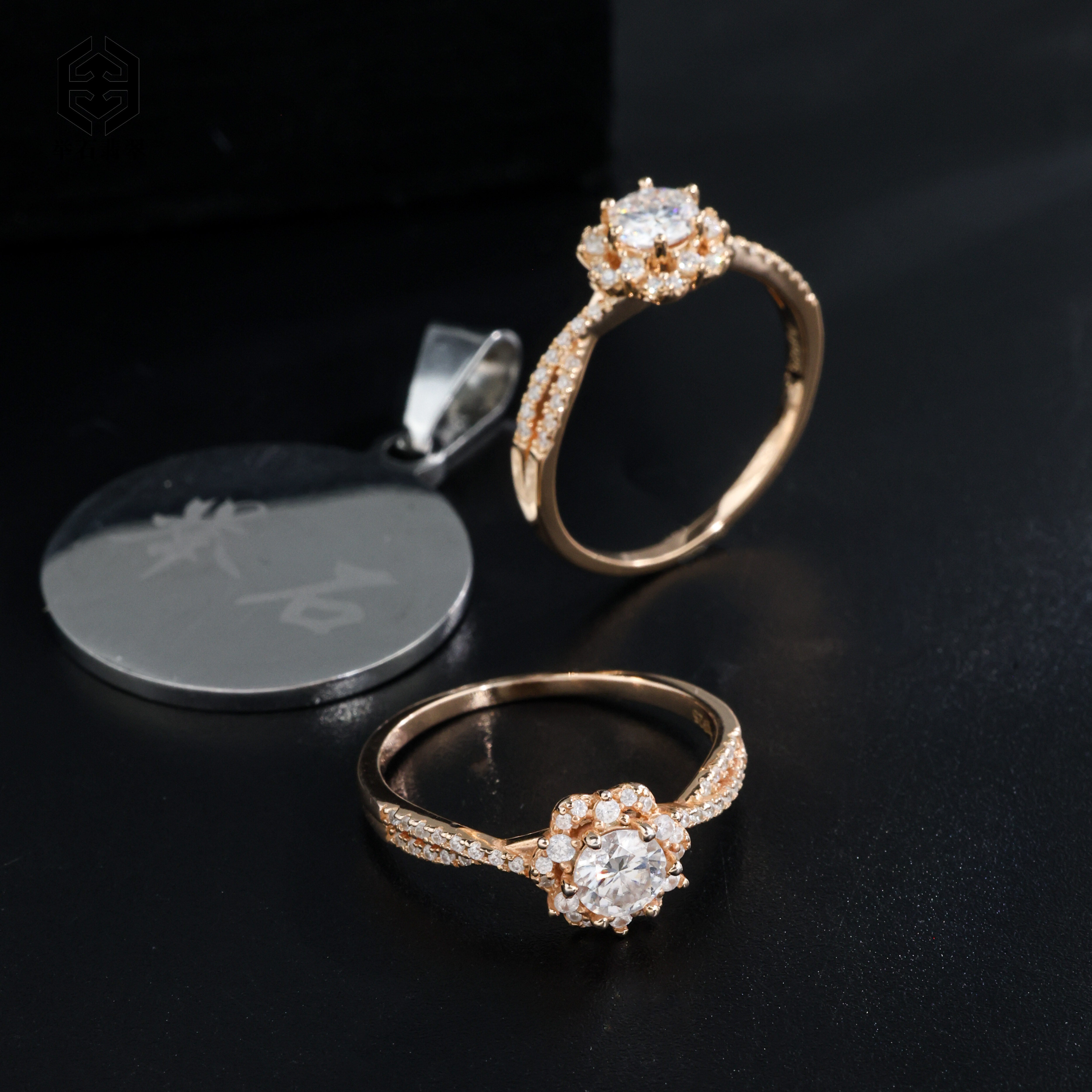 925银莫桑石银制品 TH1220-9819-76莫桑钻戒指（多样性发一/自选）M