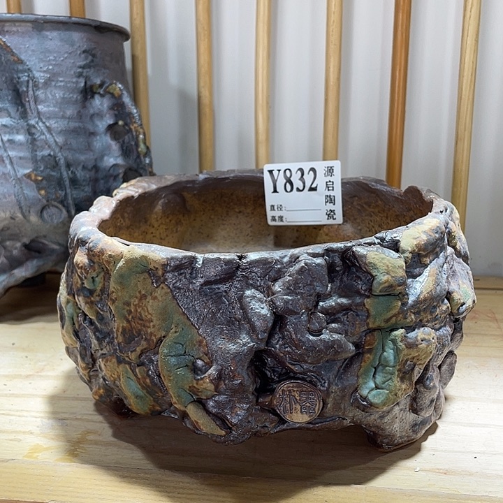 紫砂花盆景德镇陶瓷832
