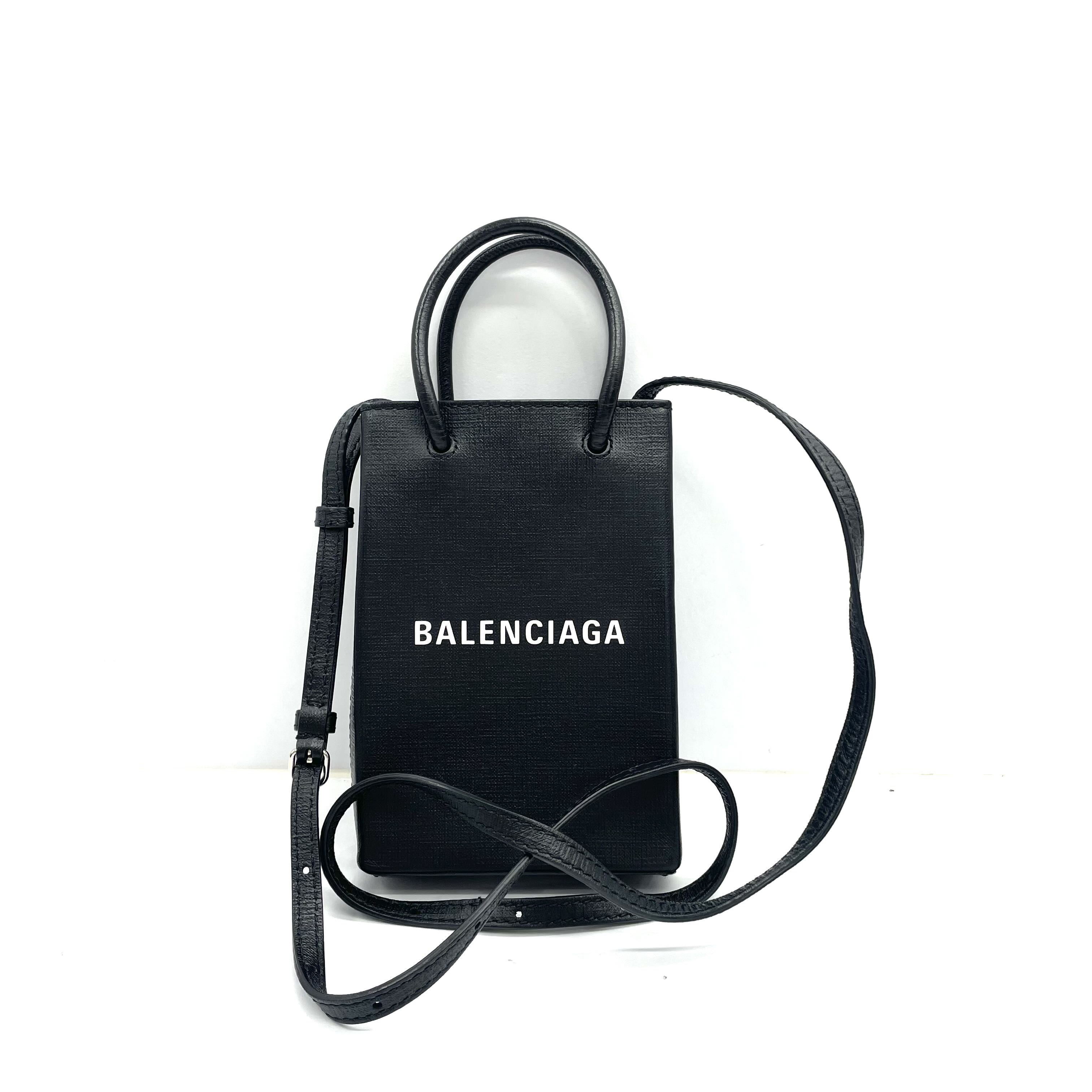 95新 Balenciaga/巴黎世家 shopping 系列mini琴谱托特手机包