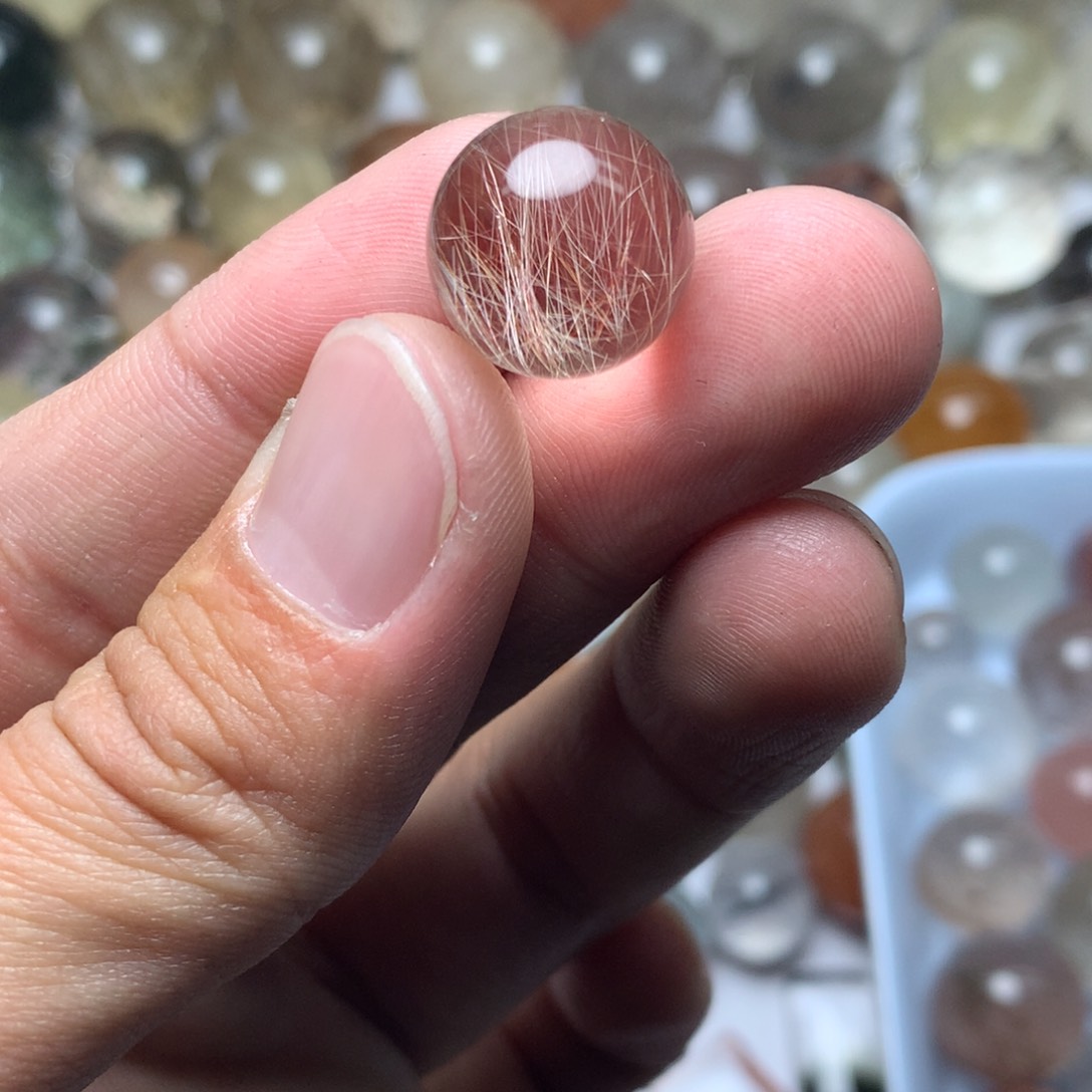 水晶珠宝半成品未镶嵌小****呀发晶球
