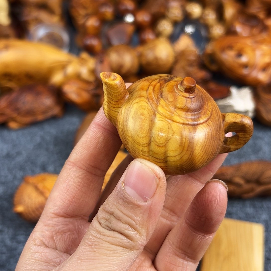 柏木太行崖柏溏心香料壶