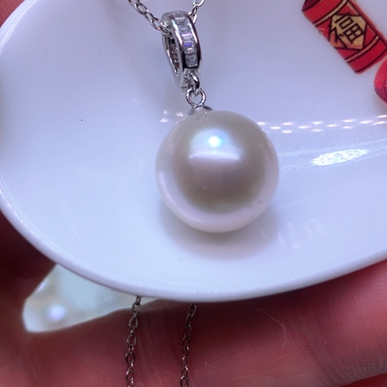 淡水珍珠耳饰银S925镶嵌