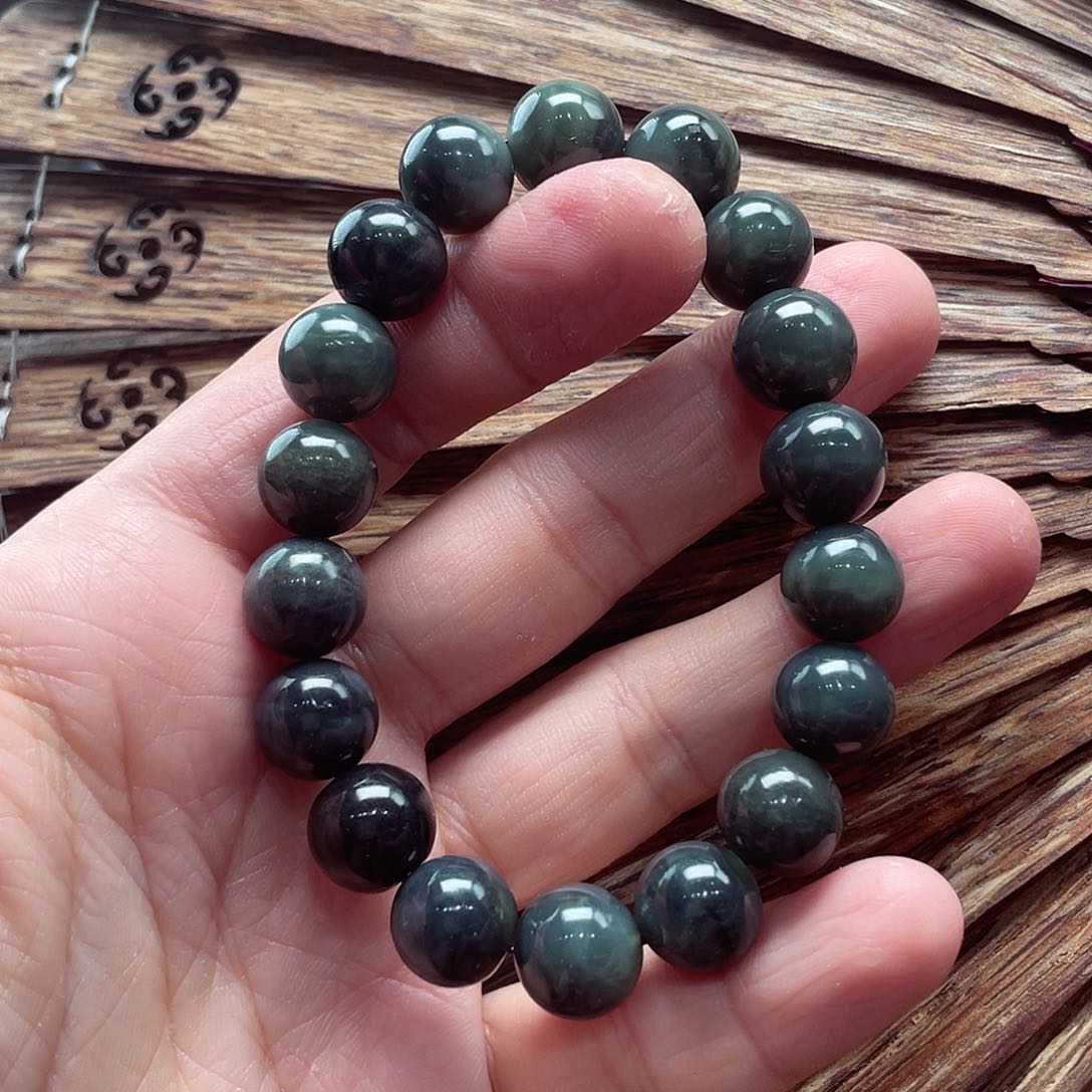 和田玉手串未镶嵌12圆珠