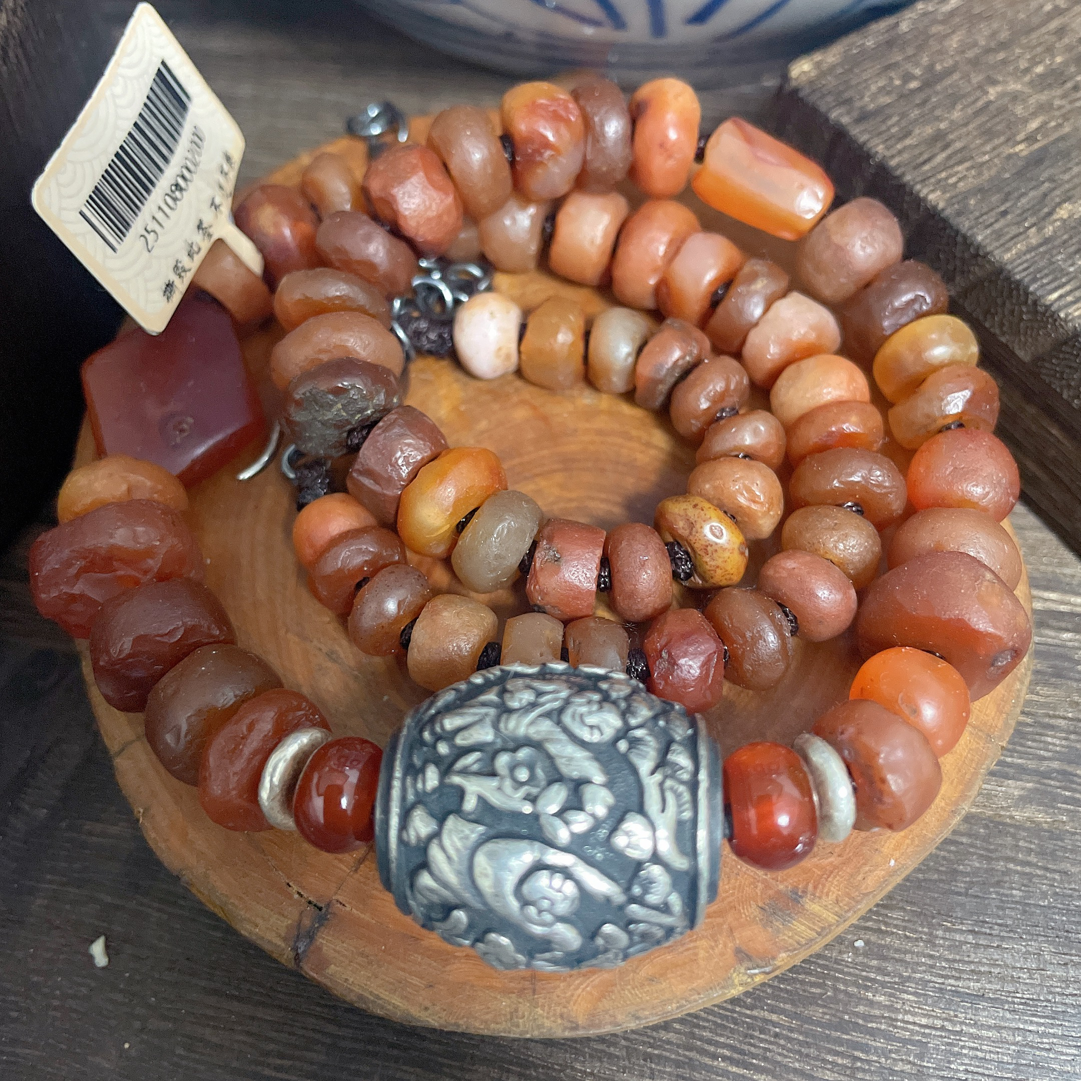 中古风玛瑙手串项链搭配