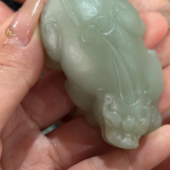 和田玉貔貅手把未镶嵌