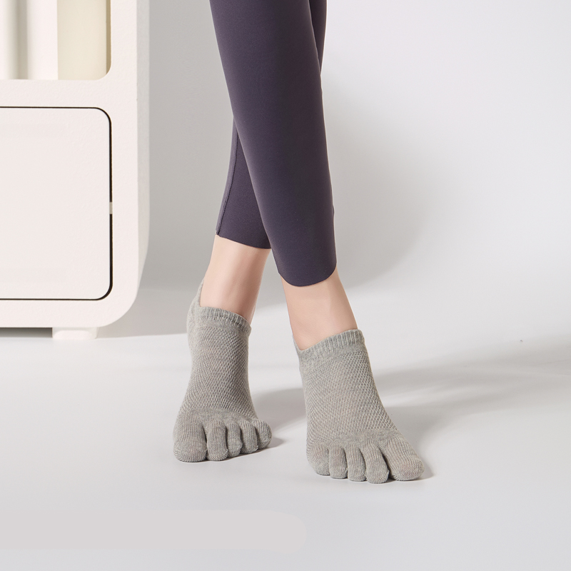 五指袜女短袜夏季薄款网眼透气提耳无骨分趾短筒女士短筒五趾船袜