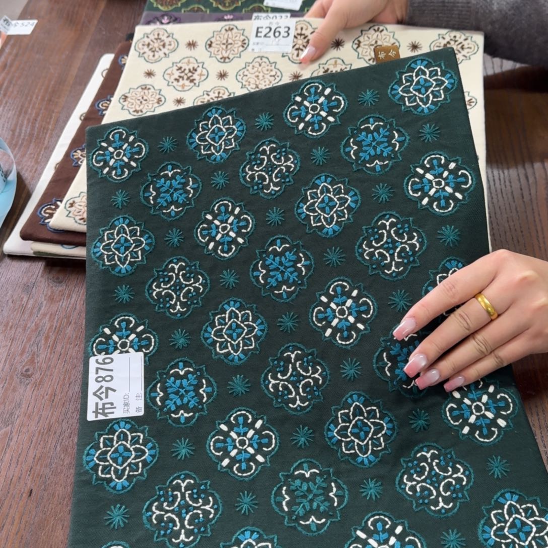 白***果刺绣876一张新色宝相花